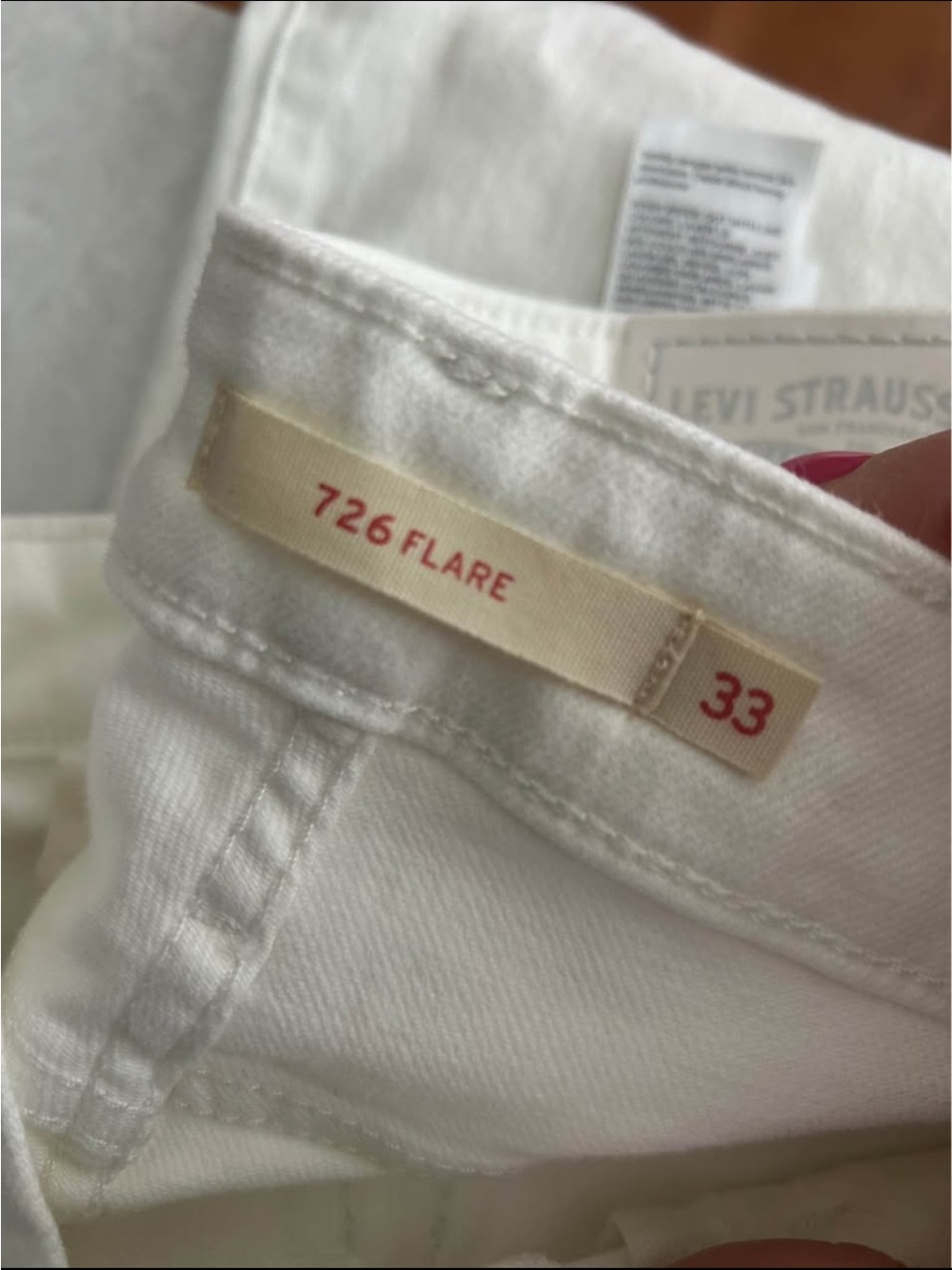 Levi's White 726 Flare Women's Jeans